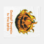 Coolste pompoen in de patch grappige halloween Man Fleece Deken (Voorkant (Horizontaal))
