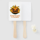 Coolste pompoen in de patch grappige halloween Man Handwaaier (Voorkant en achterkant)