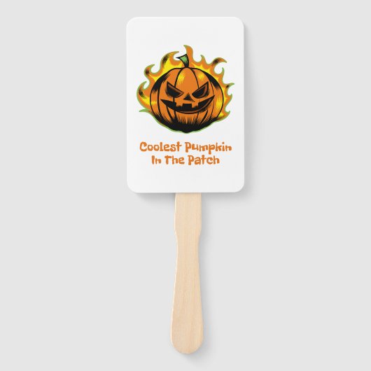 Coolste pompoen in de patch grappige halloween Man Handwaaier (Voorkant)