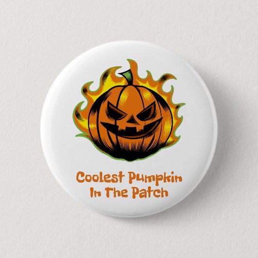 Coolste pompoen in de patch grappige halloween Man Ronde Button 5,7 Cm (Voorkant)
