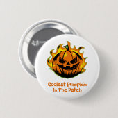 Coolste pompoen in de patch grappige halloween Man Ronde Button 5,7 Cm (Voorkant /achterkant)
