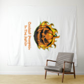 Coolste pompoen in de patch grappige halloween Man Wandkleed (In Situ (horizontaal))