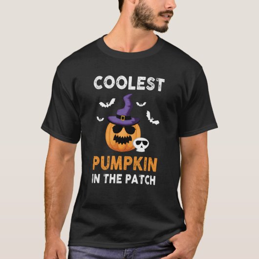 Coolste pompoen in de patch Halloween Grappige Pom T-shirt (Voorkant)