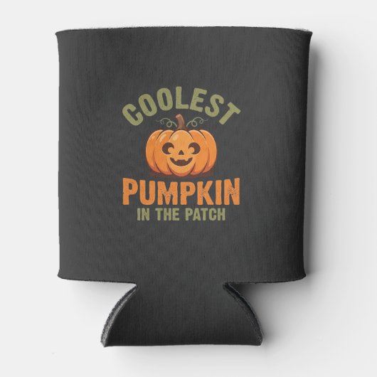 Coolste Pompoen In De Patch Halloween-ontwerp Blikjeskoeler (Voorkant)