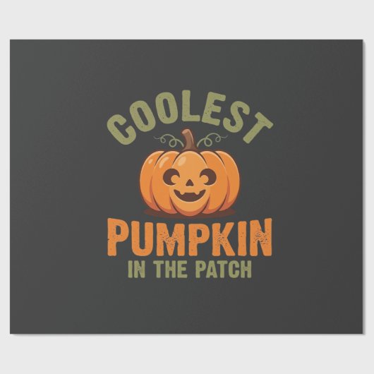 Coolste Pompoen In De Patch Halloween-ontwerp Cadeaupapier (Vlak)