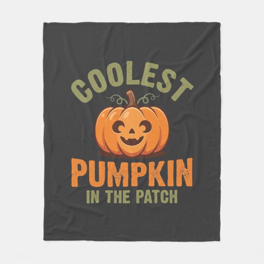 Coolste Pompoen In De Patch Halloween-ontwerp Fleece Deken (Voorkant)