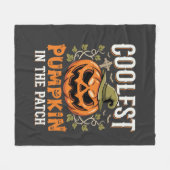 Coolste Pompoen in de Patch Halloween-ontwerp Fleece Deken (Voorkant (Horizontaal))