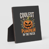 Coolste Pompoen in de Patch Halloween-ontwerp Fotoplaat (Voorkant)