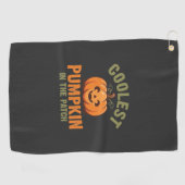 Coolste Pompoen In De Patch Halloween-ontwerp Golfhanddoek (Horizontaal)