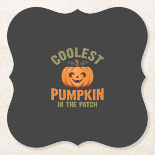 Coolste Pompoen In De Patch Halloween-ontwerp Kartonnen Onderzetters