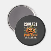 Coolste Pompoen in de Patch Halloween-ontwerp Magneet (Voorkant / Achterkant)