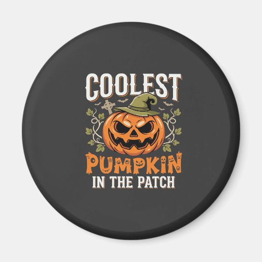Coolste Pompoen in de Patch Halloween-ontwerp Magneet (Voorkant)
