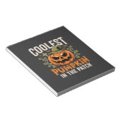 Coolste Pompoen in de Patch Halloween-ontwerp Notitieblok (Schuin)