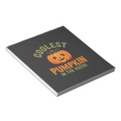 Coolste Pompoen In De Patch Halloween-ontwerp Notitieblok (Schuin)