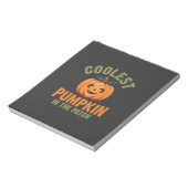 Coolste Pompoen In De Patch Halloween-ontwerp Notitieblok (Linkerzijde)