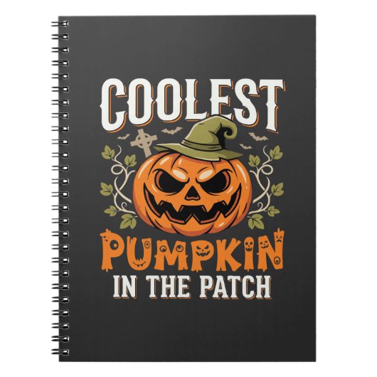Coolste Pompoen in de Patch Halloween-ontwerp Notitieboek (Voorkant)