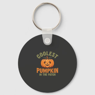 Coolste Pompoen In De Patch Halloween-ontwerp Sleutelhanger