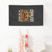 Coolste Pompoen in de Patch Halloween-ontwerp Spandoek (Insitu)