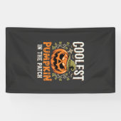 Coolste Pompoen in de Patch Halloween-ontwerp Spandoek (Horizontaal)