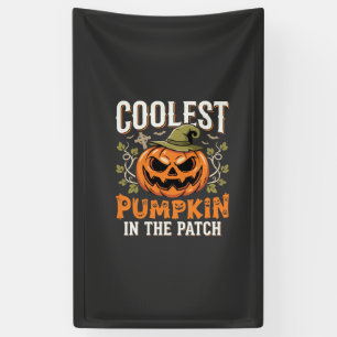 Coolste Pompoen in de Patch Halloween-ontwerp Spandoek