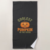 Coolste Pompoen In De Patch Halloween-ontwerp Strandlaken (Voorkant)