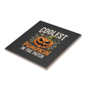 Coolste Pompoen in de Patch Halloween-ontwerp Tegeltje (Zijkant)