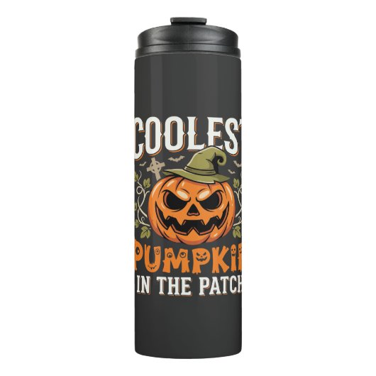 Coolste Pompoen in de Patch Halloween-ontwerp Thermosbeker (Voorkant)