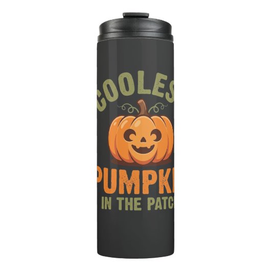 Coolste Pompoen In De Patch Halloween-ontwerp Thermosbeker (Voorkant)