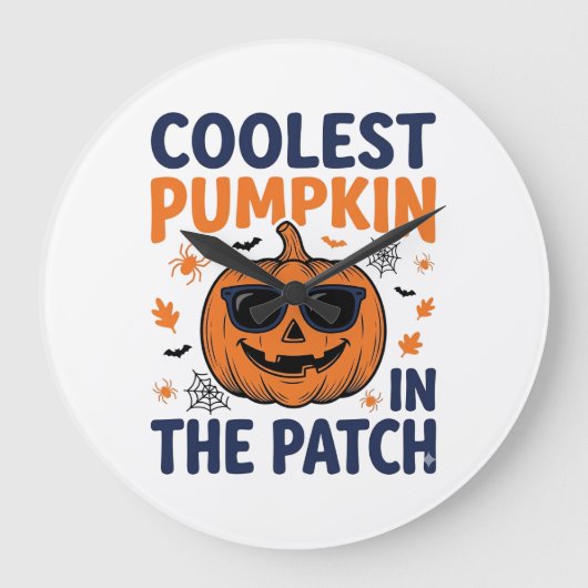 Coolste Pompoen in de Patch Halloween Shirt_1 Grote Klok (Voorkant)