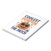 Coolste Pompoen in de Patch Halloween Shirt_1 Notitieblok (Linkerzijde)