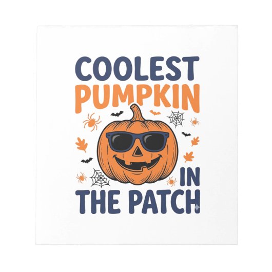 Coolste Pompoen in de Patch Halloween Shirt_1 Notitieblok (Voorkant)