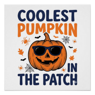 Coolste Pompoen in de Patch Halloween Shirt_1 Perfect Poster