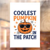 Coolste Pompoen in de Patch Halloween Shirt_1 Raamsticker (Vel 2)