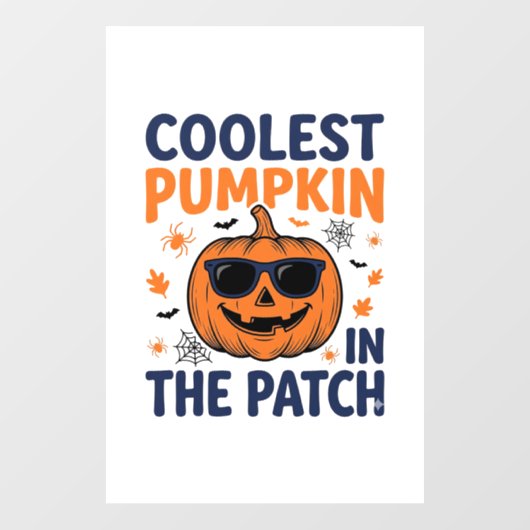 Coolste Pompoen in de Patch Halloween Shirt_1 Raamsticker (Vel)