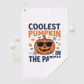 Coolste Pompoen in de Patch Halloween T-shirt_1 Golfhanddoek (Insitu)