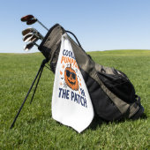 Coolste Pompoen in de Patch Halloween T-shirt_1 Golfhanddoek (Groen)