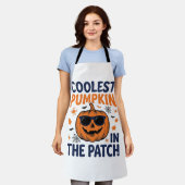 Coolste Pompoen in de Patch Halloween T-shirt_1 Schort (Gedragen)
