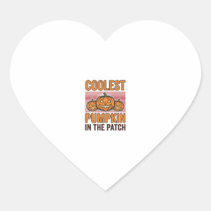 Coolste Pompoen in de Patch Halloween Vintage Des Hart Sticker