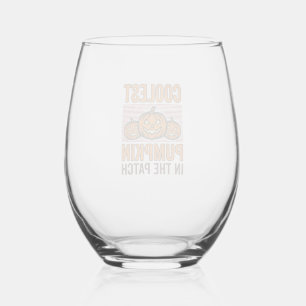 Coolste Pompoen in de Patch Halloween Vintage Des Wijnglas Zonder Voet