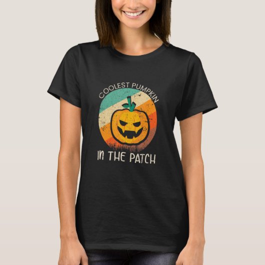 Coolste pompoen in de patch Kinder Mannen vrouwen T-shirt (Voorkant)