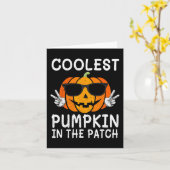 Coolste pompoen in de patch leuke jongens meisjes kaart (Gele Bloem)