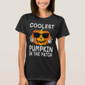Coolste pompoen in de patch leuke jongens meisjes t-shirt (Voorkant)