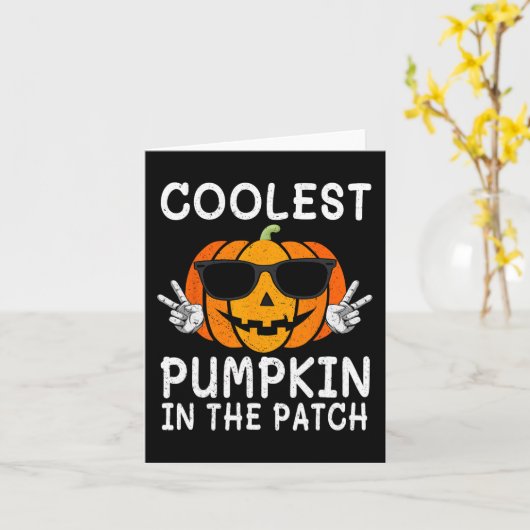 Coolste Pompoen In De Patch Pret Jongens Meisjes K Kaart (Gele Bloem)