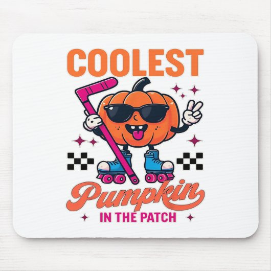 Coolste Pompoen In De Patch – Roller Hockey Plezie Muismat (Voorkant)