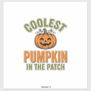 Coolste Pompoen in de Patch Vintage Halloween Des Sticker