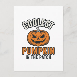 Coolste Pompoen in de Patch Vintage Halloween Over Briefkaart