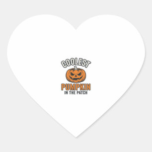 Coolste Pompoen in de Patch Vintage Halloween Over Hart Sticker