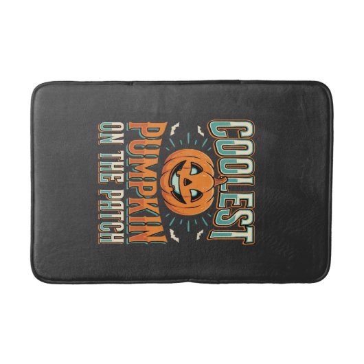 Coolste Pompoen Op Het Perceel Halloween Ontwerp_1 Badmat (Voorkant)