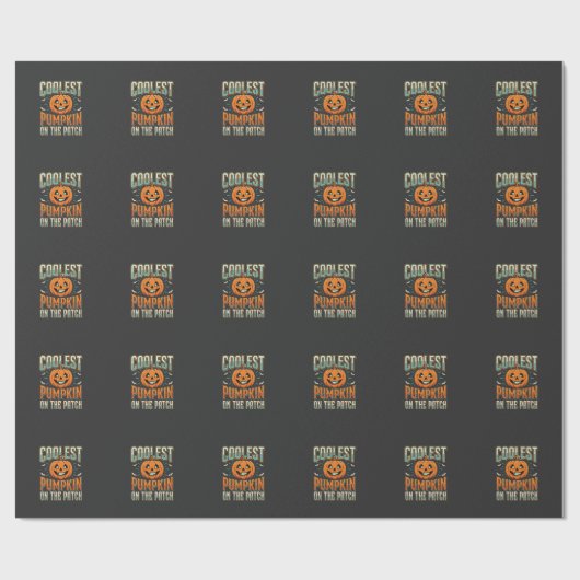 Coolste Pompoen Op Het Perceel Halloween Ontwerp_1 Cadeaupapier (Vlak)