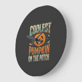 Coolste Pompoen Op Het Perceel Halloween Ontwerp_1 Grote Klok (Hoek)